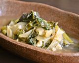 【かぶの葉の炊いたん】中華風のおばんざい作り方4写真