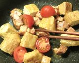 福井発✫焼きあぶらげ×缶つまベーコン作り方10写真