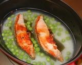 STAUBで♪塩鮭と青豆の炊込御飯作り方3写真