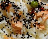 STAUBで♪塩鮭と青豆の炊込御飯作り方7写真