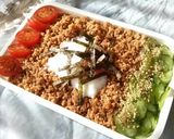 我が家のお弁当☆ビピンパ風そぼろ☆作り方7写真