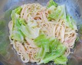 ✿春キャベツと明太子の春色パスタ✿作り方4写真