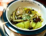 鶏もも肉とじゃがいものアヒージョ作り方3写真