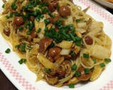 株とりなめこと長芋のバター醤油ソテー作り方4写真