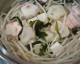 もやしの澄まし汁＊花麩入り作り方6写真