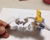 【コウモリと桜】型抜きクッキーアート作り方5写真