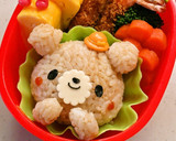 簡単 キャラ弁 ＊くまちゃんおにぎり作り方9写真