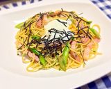 簡単アスパラとベーコンの和風パスタ作り方5写真