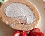春だね♪薄紅色の一巻きシフォンロール☆作り方21写真