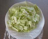 レンジで簡単☆お芋とキャベツの胡麻和え。作り方3写真