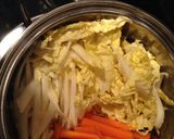白菜と人参のお味噌汁♡作り方1写真