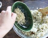 春◎ふきのとうと潤い茶葉の混ぜご飯作り方3写真