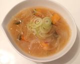玉ねぎとカボチャのお味噌汁★作り方4写真