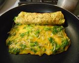 菜の花と春キャベツの玉子焼き作り方4写真
