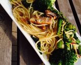 菜の花など春野菜とししゃものパスタ作り方8写真