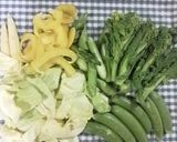 豚肉＆春野菜たっぷり♪レモンバター炒め作り方1写真