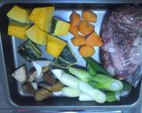 カボチャと牛肉の煮物作り方1写真