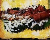 う巻き風。さんま蒲焼缶詰と大葉の玉子巻き作り方2写真