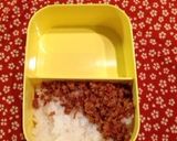 キャラ弁 時短簡単ご飯 花の2色弁当作り方2写真