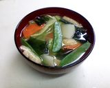 春野菜と油揚げの具沢山味噌汁作り方4写真