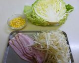春キャベツともやしの中華炒め作り方1写真