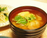 白菜とえのきと厚揚げ(豆腐)の味噌汁作り方11写真