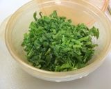 簡単おつまみ♪大根葉をハムと油揚げで♪作り方1写真