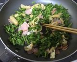 簡単おつまみ♪大根葉をハムと油揚げで♪作り方3写真