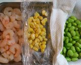 炊飯器で簡単☆海老ピラフ風炊き込みご飯★作り方1写真