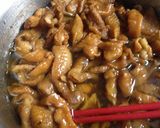 コラーゲンたっぷり鶏皮の甘辛煮作り方2写真