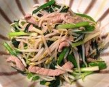 豚肉ともやしと葱のおろし特製ポン酢かけ作り方4写真