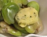 焦がしそら豆のハーブバター添え作り方5写真