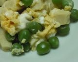 えんどう豆と高野豆腐の卵とじ作り方6写真