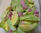 芽キャベツがごめ和え作り方1写真