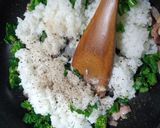 菜の花のガーリックバターライス♪作り方5写真