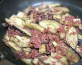茄子とコンビーフのチーズ焼き作り方2写真