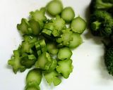 ﾌﾞﾛｯｺﾘｰの茎の味噌漬け作り方1写真