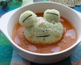 カレー風呂満喫♪春を感じる☆カエルさん☆作り方7写真