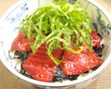 お刺身で♪自家製ぶりの漬け丼作り方4写真