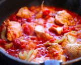 胸肉の軽いトマト煮とろ〜りモッツァレラ作り方6写真