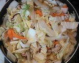 簡単　残り物白菜と野菜の八宝菜（中華丼）作り方13写真