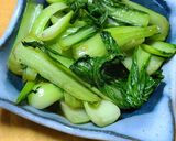 チンゲン菜の生姜醤油炒め作り方4写真