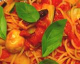 夏向き　枝豆とエリンギの大人トマトパスタ作り方7写真