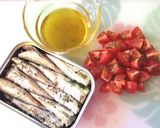 オイルサーディンとミニトマトの卵焼き♪作り方3写真