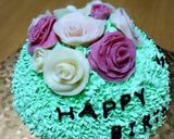 フラワー＊立体ケーキ＊母の日＊薔薇作り方14写真