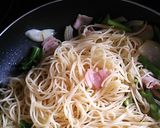 ブロッコリー茎使用で、クリームパスタ★作り方7写真