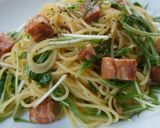 ★缶つま厚切りベーコン★と水菜のパスタ作り方6写真
