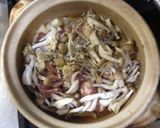 土鍋で炊く☆キノコいっぱいの炊込みご飯作り方4写真