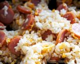 時短簡単ランチ☆卵とウインナーの炒めご飯作り方6写真