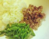 お弁当♡牛肉とスナップエンドウの混ぜご飯作り方5写真